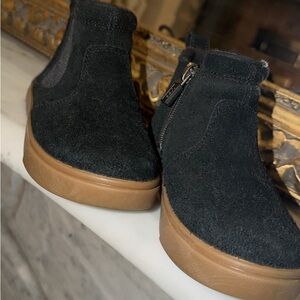 UGG Black Suede Little Kid 10 Boots - worn once!